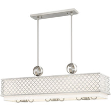 Load image into Gallery viewer, 17" Nine Light Dimmable Chandelier With Shades - Nickel
