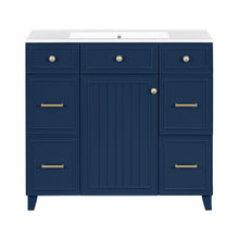 Load image into Gallery viewer, Bathroom Vanity With Ceramic Sink, Soft Close Doors, Adjustable Shelves
