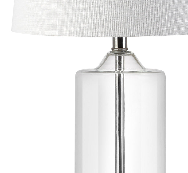 Bedside Lamp With Drum Shade - Clear