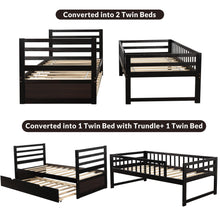 Load image into Gallery viewer, Orisfur. Twin Bunk Beds for Kids with Safety Rail and Movable Trundle bed
