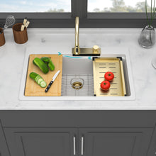 Load image into Gallery viewer, Waterfall Kitchen Sink With Pull Out Faucet &amp; Cup Washer
