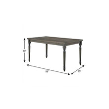 Load image into Gallery viewer, 59" Gray Wood Dining Table
