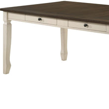 Load image into Gallery viewer, 78" Oak and Cream Wood Dining Table

