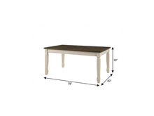 Load image into Gallery viewer, 78" Oak and Cream Wood Dining Table
