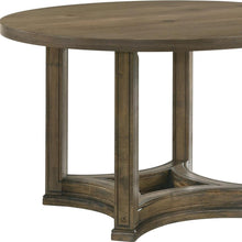 Load image into Gallery viewer, 47" Oak Solid Wood Frame Base Round Top Dining Table
