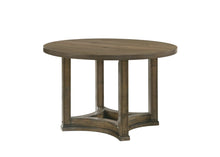 Load image into Gallery viewer, 47" Oak Solid Wood Frame Base Round Top Dining Table
