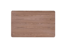 Load image into Gallery viewer, 59" Walnut and Black Wood Dining Table
