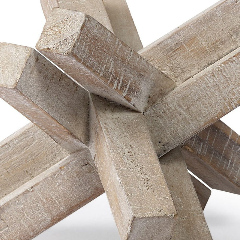 Geometric Tabletop Sculpture - Light Brown