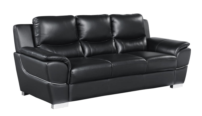 Top Grain Leather Sofa (720442) - Black