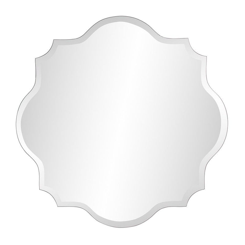 36" Quatrefoil Unframed Accent Mirror - Silver