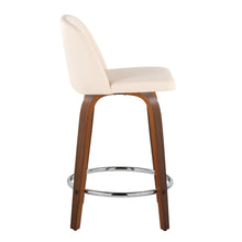 Load image into Gallery viewer, Toriano - Mid Century Modern Fixed Height Counter Stool With Swivel With Round Footrest (Set of 2)
