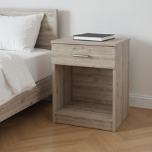 Load image into Gallery viewer, 22" One Drawer Faux Wood Nightstand - Gray
