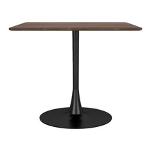 Load image into Gallery viewer, 35" Square Steel Pedestal Base Dining Table - Brown
