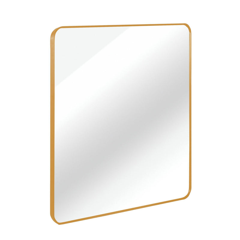 Aluminum Square Framed Bathroom Vanity Mirror (756103) - Gold