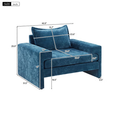 Load image into Gallery viewer, Upholstered Accent Chair With Wide Armrests And Ergonomic Back Support

