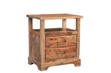 Load image into Gallery viewer, 27" Two Drawer Solid Wood Nightstand - Brown
