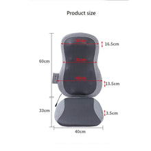 Load image into Gallery viewer, Therapeutic Shiatsu Massage Cushion With Heat Function, Polypropylene - Gray
