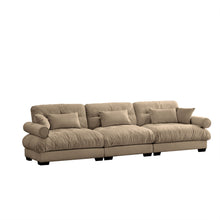 Load image into Gallery viewer, Modern Oversize Sofa With Cloud Like Comfort, Featuring Waist And Throw Pillows
