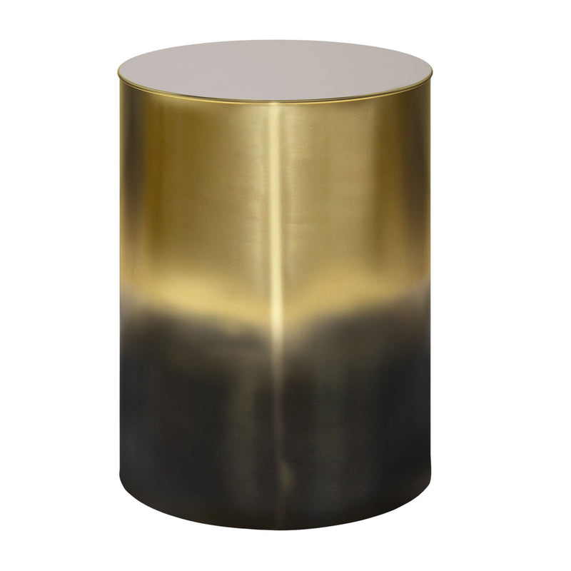 21" Round Metal End Table - Gold