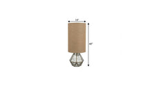 Load image into Gallery viewer, 40" Silver Geometric Table Lamp With Cylinder Shade
