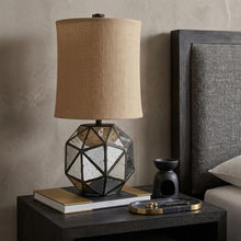 Load image into Gallery viewer, 40" Silver Geometric Table Lamp With Cylinder Shade
