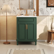 Load image into Gallery viewer, Bathroom Vanity With Top Sink, Cabinet With 2 Soft Closing Doors
