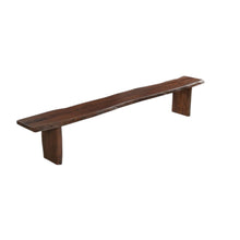 Load image into Gallery viewer, 60" Brown Solid Wood Solid Wood Live Edge Dining Bench
