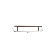 Load image into Gallery viewer, 60" Brown Solid Wood Solid Wood Live Edge Dining Bench
