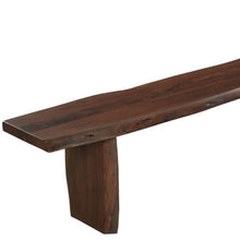 Load image into Gallery viewer, 60" Brown Solid Wood Solid Wood Live Edge Dining Bench
