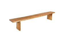 Load image into Gallery viewer, 105" Natural Solid Wood Live Edge Dining Bench
