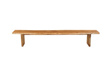 Load image into Gallery viewer, 105" Natural Solid Wood Live Edge Dining Bench
