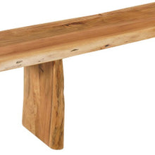 Load image into Gallery viewer, 105" Natural Solid Wood Live Edge Dining Bench
