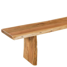 Load image into Gallery viewer, 105" Natural Solid Wood Live Edge Dining Bench
