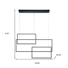 Load image into Gallery viewer, Candle Style Three Light Metal LED Dimmable Chandelier - Black
