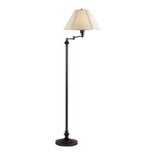 Load image into Gallery viewer, Swing Arm Floor Lamp With Beige Empire Shade - Bronze
