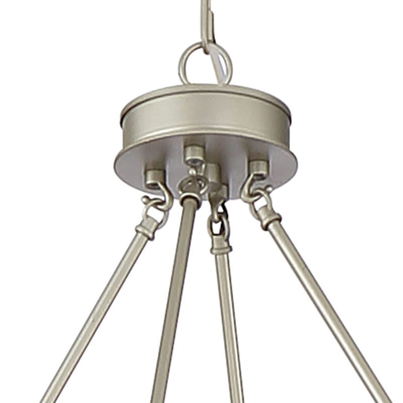 Candle Style Twelve Light Metal Dimmable Chandelier - Silver