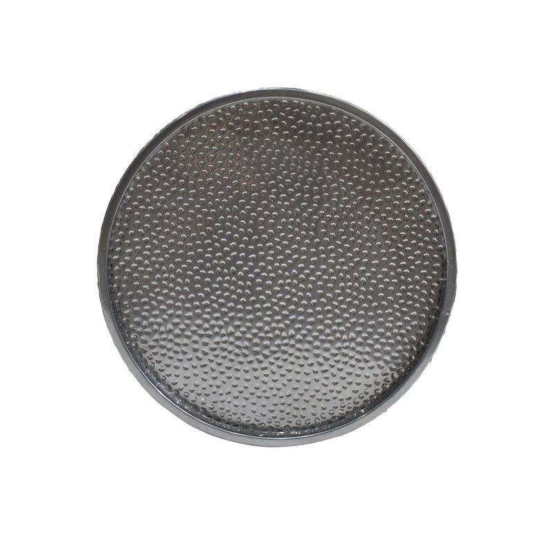 Iron Round Pedestal End Table - Silver