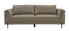 Load image into Gallery viewer, Contemporary Tan Sofa With Two Cushions - Dark Brown
