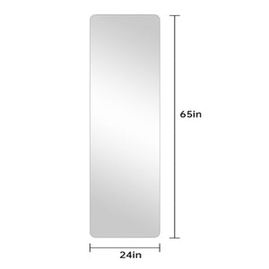 Full Body Round Corner Mirror For Living Room Bedroom Cloakroom High Quality 5Mm Explosion Proof Glass - Silver / Clear