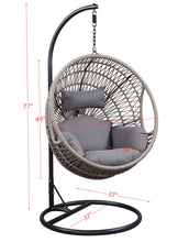 Load image into Gallery viewer, ACME Vinnie Patio Swing Chair with Stand, Fabric &amp; Rope (1Set/3Ctn) 45088
