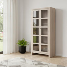 Load image into Gallery viewer, 91" Distressed Solid Wood Frame Accent Cabinet With Two Doors - Ivory
