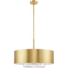 Load image into Gallery viewer, 25" Six Light Dimmable Chandelier With Shades - Brass
