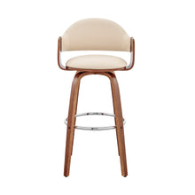 Load image into Gallery viewer, Swivel Low Back Counter Height Bar Chair - Cream / Brown
