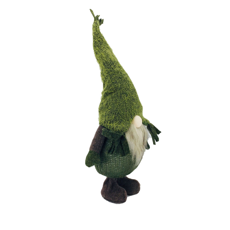 Fabric Standing Gnome - Green / White