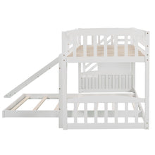 Load image into Gallery viewer, Stairway Twin over Twin Bunk Bed with Two Drawers and Slide, White(OLD SKU :LP000156AAK)
