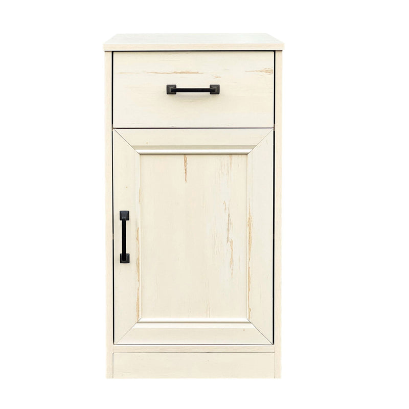 Wall Mounted Pedestal Writing Desk - Antiqued White