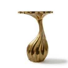 Load image into Gallery viewer, Granite Round Abstract End Table - Gold
