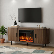 Load image into Gallery viewer, Fireplace TV Stand With Fireplace (734222) - Brown
