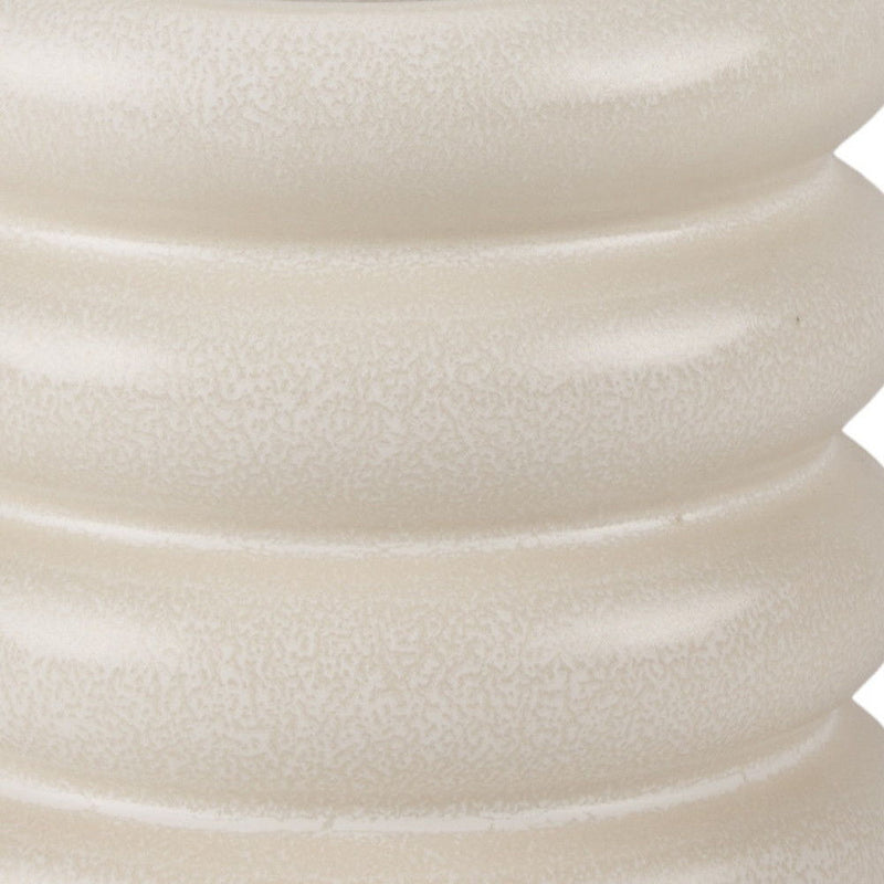 Stacking Rings Cylinder Table Vase - Cream