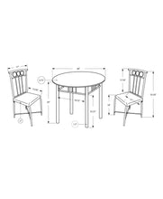 Load image into Gallery viewer, 3 Pieces Dining Table Set, Small, Round, Contemporary &amp; Modern
